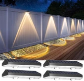 Etetale Güneş Enerjili Çit Işıkları Açık Hava, IP65 Su Geçirmez - 4 Adet - 1