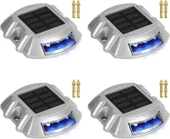 Cremant Güneş Enerjili Yol Yolu Işıkları LED Mavi Işık - 4 Adet - 1