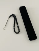 Ç harfli 925 ayar gümüş püskül, harf ve ayraçlı oltu tesbih (kral zincir) - 5