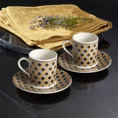 GÜRAL PORSELEN Camelia 12 Parça 6 Kişilik  Kahve Fincan  Takımı 65111 thumbnail 1