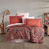 Hobby Aura Koral - Çift Kişilik Saten Nevresim Takımı thumbnail 1