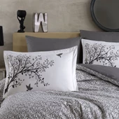 Hobby Arianna Gri - Poplin Çift Kişilik Nevresim Takımı thumbnail 3