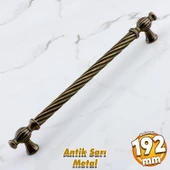 Burma Eskitme Antik Sarı Metal 192 mm -19.2 cm Mobilya Mutfak Çekmece Dolap Kulpu Kulbu Kulpları - 1