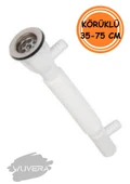 WUVERA Çiftli Lavabo Sifonu - Çamaşır ve Bulaşık Makine Çıkışlı - 2