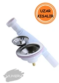 WUVERA Çöpmak Lavabo Sifonu Geniş Ağızlı Lavabo Gider Borusu - 2