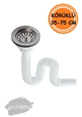 WUVERA Çöpmak Lavabo Sifonu Geniş Ağızlı Lavabo Gider Borusu - 1
