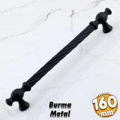 Burma Siyah Metal Kulp 160 mm - 16 cm Mobilya Çekmece Mutfak Dolabı Dolap Kulpları Kulbu Kulpu Siyah thumbnail 1