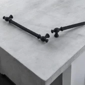 Burma Siyah Metal Kulp 160 mm - 16 cm Mobilya Çekmece Mutfak Dolabı Dolap Kulpları Kulbu Kulpu Siyah thumbnail 5