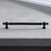 Burma Siyah Metal Kulp 160 mm - 16 cm Mobilya Çekmece Mutfak Dolabı Dolap Kulpları Kulbu Kulpu Siyah thumbnail 3