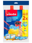Vileda Supermocio Klasik + Ahşap Yedek Paspas 2 Li x 6 Paket thumbnail 2