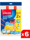 Vileda Supermocio Klasik + Ahşap Yedek Paspas 2 Li x 6 Paket thumbnail 1
