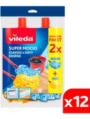 Vileda Supermocio Klasik + Ahşap Yedek Paspas 2 Li x 12 Paket thumbnail 1