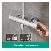 hansgrohe Crometta E Duş kolonu 240 1 jet, banyo termostatı ile 27298000 - 7