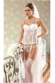 New Bride 20046 Dantelli Dolgulu & Push-up Büstiyer Takım - 1