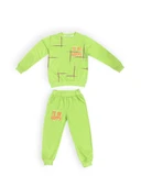 To Be Happy Motif Kız Çocuk Eşofman MNK0624 thumbnail 4