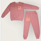 To Be Happy Motif Kız Çocuk Eşofman MNK0624 thumbnail 17