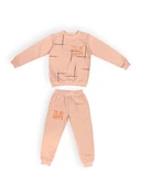 To Be Happy Motif Kız Çocuk Eşofman MNK0624 thumbnail 1