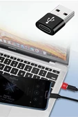 Dönüştürücü Adaptör USB 'den TYPE-C 'ye Veri Aktarımı Sağlayıcı Şarj Data Çevirici - 12