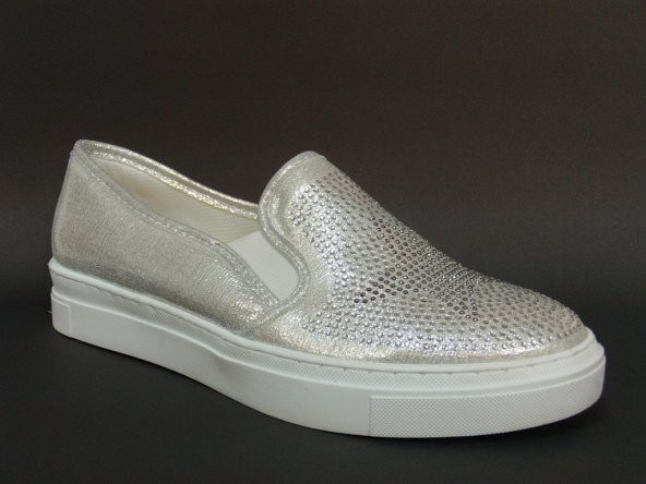 Ba&Ba 171100 Gümüş Taşlı Vans Çocuk Ayakkabısı