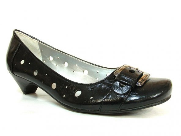 Punto 19607 Siyah Topuklu Bayan Ayakkabı