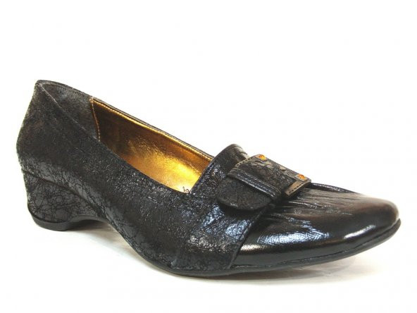Lady Beatrise Siyah Dolgu Topuk Bayan Ayakkabı