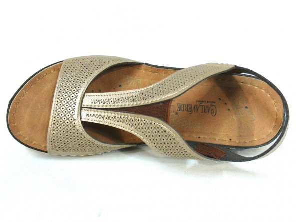 Carlaverde 140730 Altın Anatomik Comfort Bayan Sandalet - 5