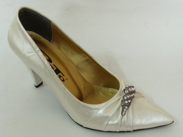 Punto 54205 Kırık Beyaz Stiletto Bayan Ayakkabı