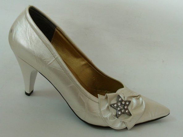 Punto 54201 Kırık Beyaz Stiletto Bayan Ayakkabı