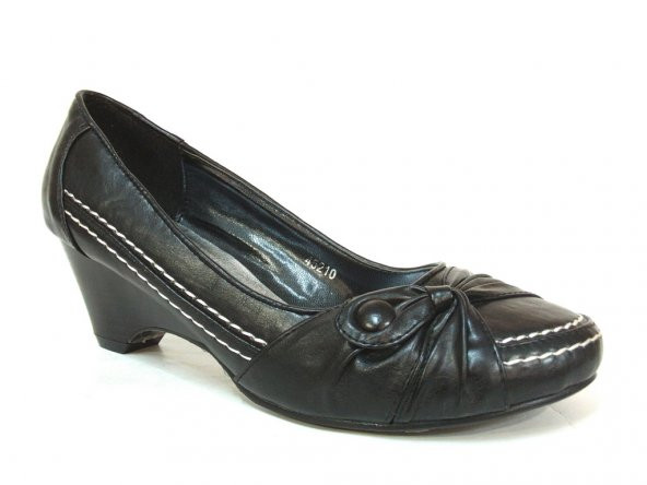 Punto 45210 Siyah Dolgu Topuk Bayan Ayakkabı
