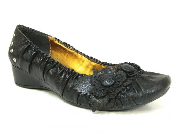 Punto 54508 Siyah Dolgu Topuk Bayan Ayakkabı