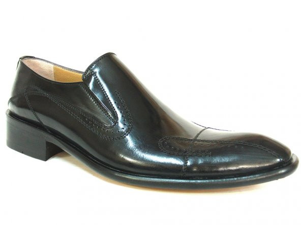 Fastway 1198 Siyah Deri Kösele Klasik Erkek Ayakkabı