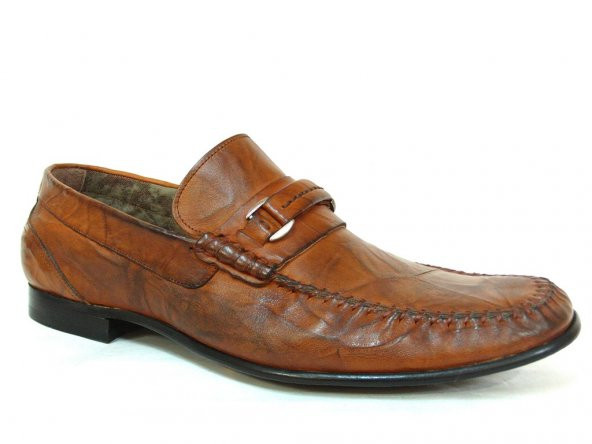Berfo 4538 Kahverengi Bağcıksız Erkek Ayakkabı