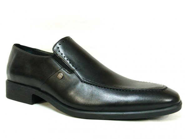 Burç 2261 Siyah 100 Deri Klasik Abiye Erkek Ayakkabı