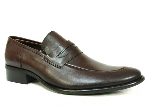 Burç 0395 Kahverengi Bağcıksız Erkek Ayakkabı