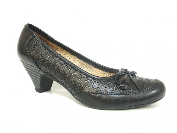 Elçin 1400 Siyah Topuklu Bayan Ayakkabı