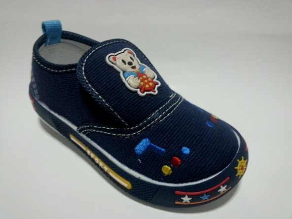 Garcia Kids 609 Lacivert Mavi Keten Bebe Ayakkabısı