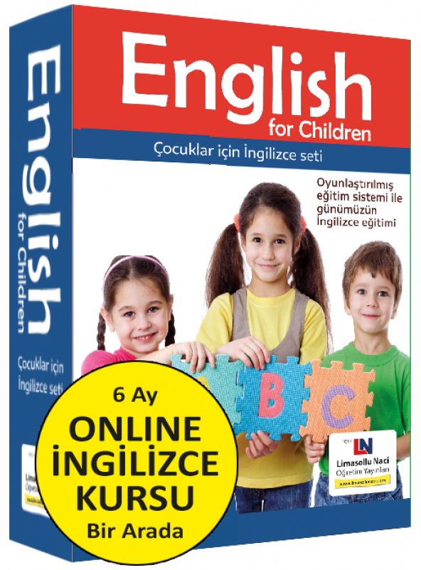 Çocuklar İçin İngilizce Eğitim Seti + 6 Ay Çocuklar için Online İngilizce Kursu