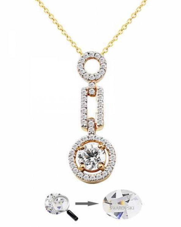 Swarovski Taşlı Altın Kolye Kolye ALK0063