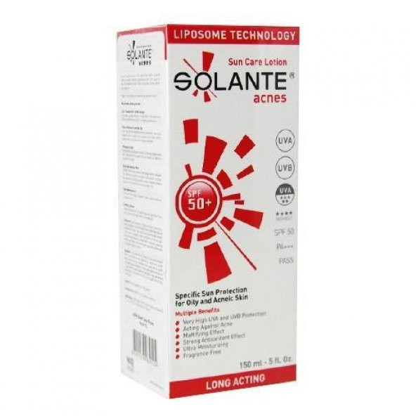 Solante Acnes Lotion Spf 50 150 ml Akne ve Sivilce