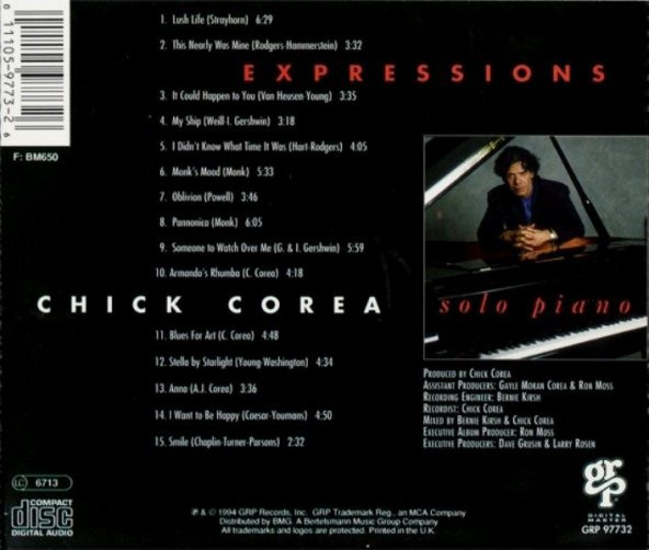 CHICK COREA - EXPRESSIONS (CD) (1994) - 2