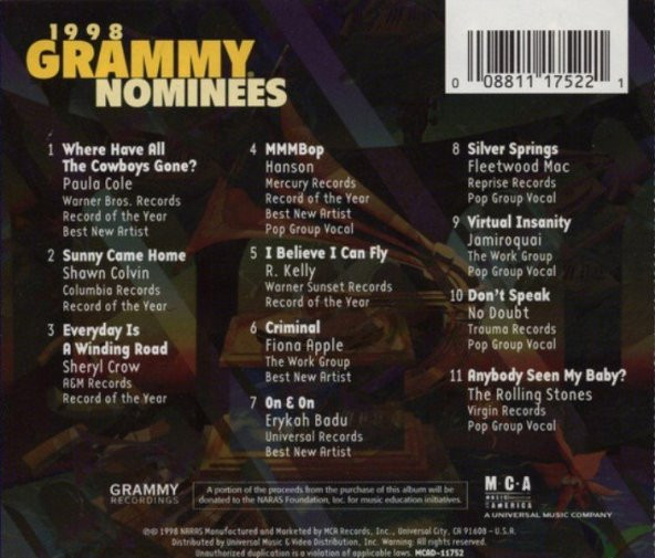 GRAMMY NOMINESS 1998 - VARIOUS (CD) - 2