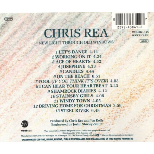 CHRIS REA - NEW LIGHT THROUGH OLD WINDOWS (CD) (1988) - 2