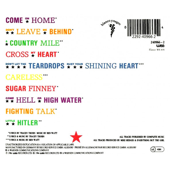 EVERYTHING BUT THE GIRL - BABY THE STARS SHINE BRIGHT (CD) (1986) - 2