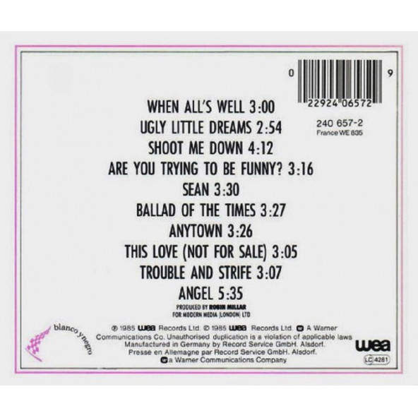EVERYTHING BUT THE GIRL - LOVE NOT MONEY (CD) (1985) - 2