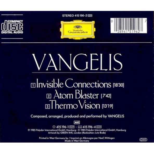 VANGELIS - INVISIBLE CONNECTIONS (CD) (1985) - 2