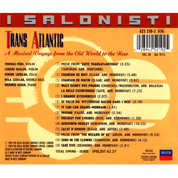 I SALONISTI - TRANS ATLANTIC (CD) (1989) - 2