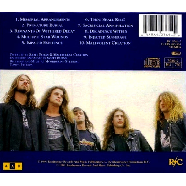 MALEVOLENT CREATION - THE TEN COMMANDMENT (CD) (1991) - 2
