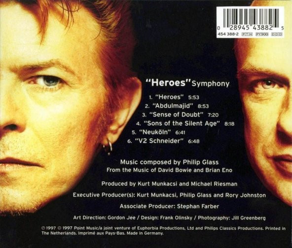 PHILIP GLASS - HEROES SYMPHONY (1997) (CD) - 2