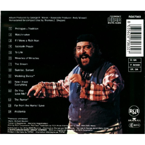 FIDDLER ON THE ROOF - MUSICAL  HAROLD PRINCE PRESENTS - 2