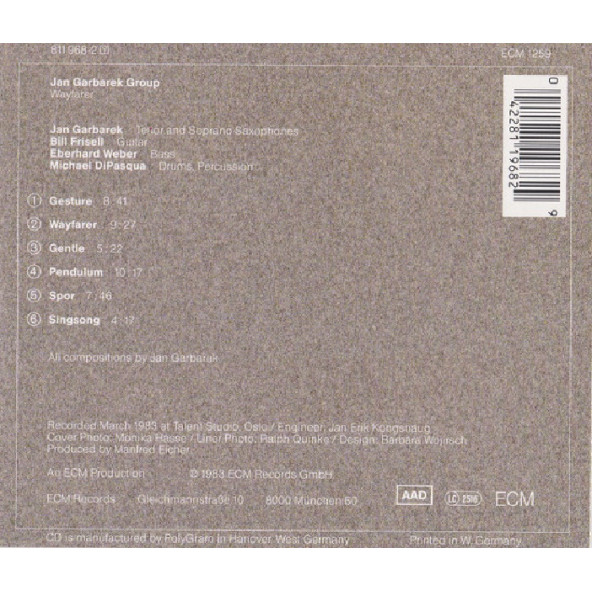 JAN GARBAREK - WAYFARER (CD) (1983) - 2